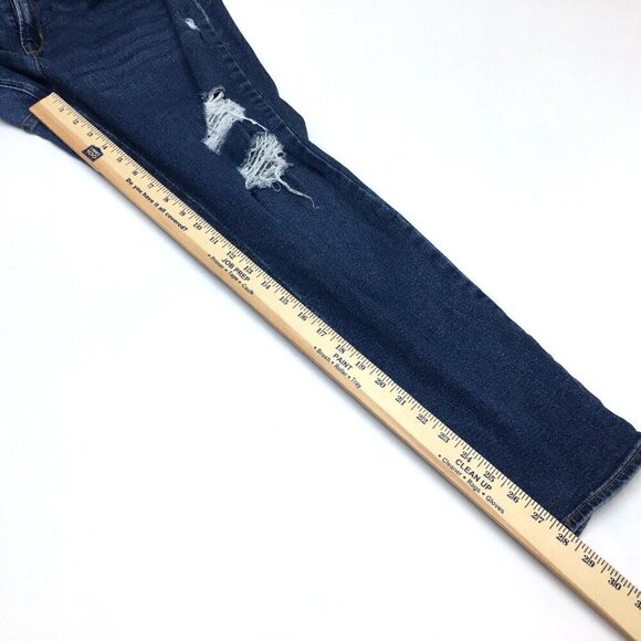 Old Navy Jeans Rockstar Super Skinny Mid Rise Distressed Stretch size 14 - Picture 5 of 8